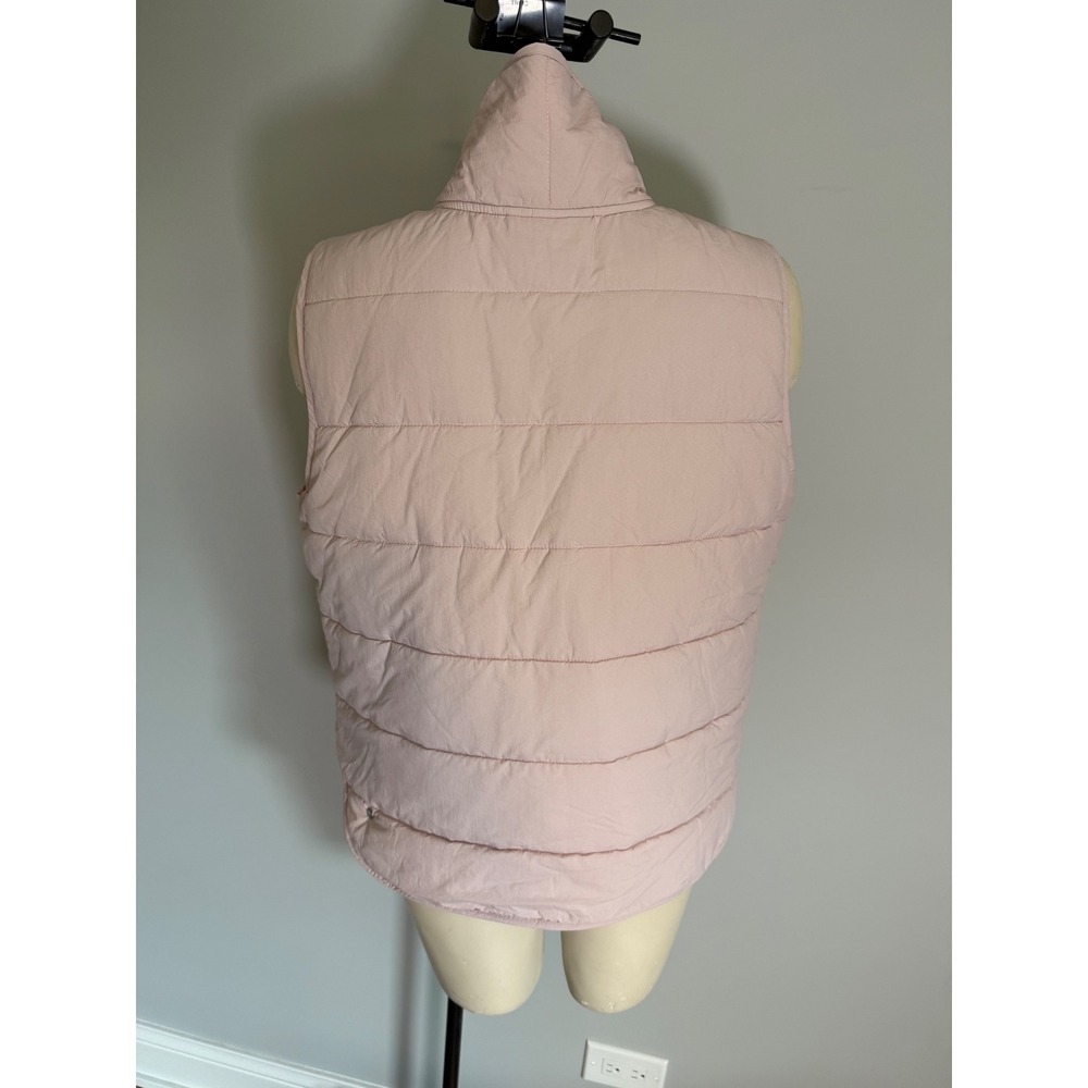 Zella Womens Puffer Vest Blush Pink Quilted Full Zip Sleeveless Jacket Medium - Picture 6 of 6